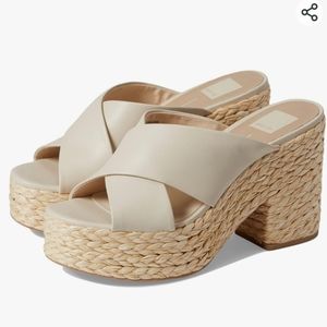 Dolce Vita Cream and Tan Platform Sandals